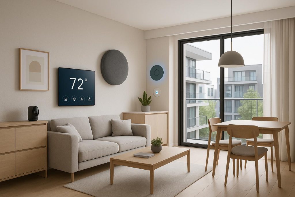 Modern luxury condo with smart technology and energy-efficient design features