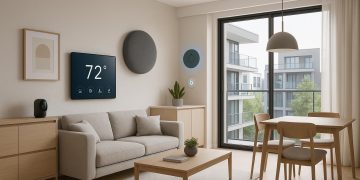 Modern luxury condo with smart technology and energy-efficient design features