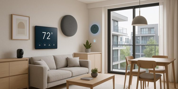 Modern luxury condo with smart technology and energy-efficient design features