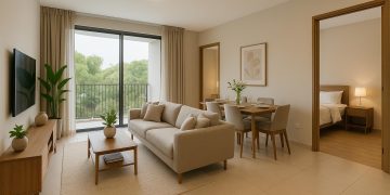 Spacious 4-bedroom apartment layout ideal for large families or multi-generational households