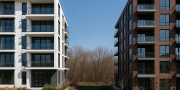 Modern condominium buildings representing The Continuum and River Modern for investment comparison