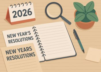 Checklist and pen highlighting personal goal-setting for New Year's resolutions and self-improvement