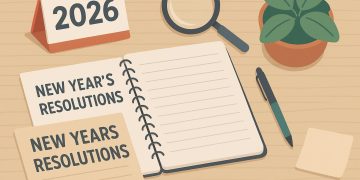 Checklist and pen highlighting personal goal-setting for New Year's resolutions and self-improvement