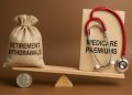 Retirement account documents and Medicare card illustrating financial impact on premiums